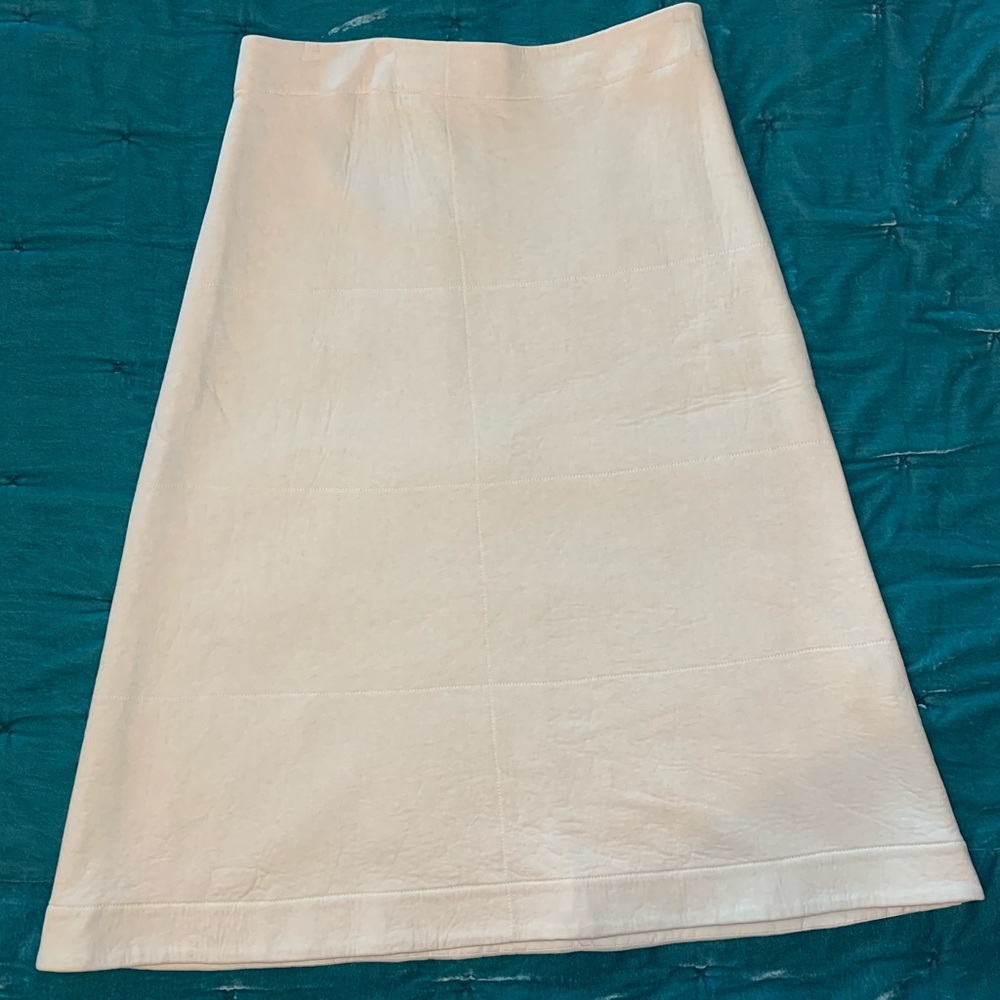 COS minimalist heavyweight ivory skirt